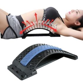 spinal or back stretcher, and its uses and benefits primarily revolve around alleviating back pain and improving spinal health. Uses: Relieving chronic back pain: It helps to decompress the spine and stretch the muscles in the back, which can reduce pain and discomfort. Correcting postural imbalances: Regular use can help to restore the natural curvature of the back and improve overall posture. Improving flexibility: It can enhance the flexibility of the spine, shoulders, and back muscles. Addressing specific back issues: It can be used to alleviate problems such as waist pain, fatigue, stiffness, and discomfort associated with the lumbar region. Benefits: Pain relief: Provides a non-invasive way to manage and reduce back pain. Improved posture: Helps in maintaining a healthy spinal alignment, which can prevent future back issues. Increased mobility: Enhances the range of motion in the back and shoulders. Muscle relaxation: Can help to release tension in tight back muscles.