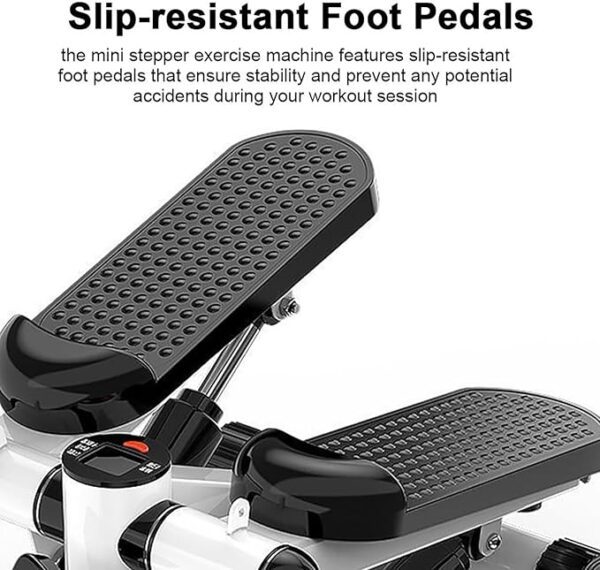 STWBHW Mini Stepper Stair Stepper,Portable Stepper Exercise Machine,Up-Down Step Machine with Resistance Bands/Non-Slip Pedal/LCD Display,330lbs Weight Capacity,Fitness Exercise Stepper for Home Use