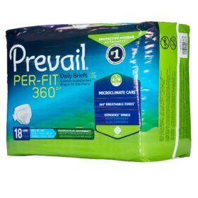 Prevail Per-Fit 360 Incontinence Brief L Winged, PFNG-013, Maximum Plus, 72 Ct