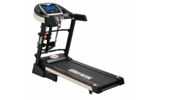 Common Specifications: Motor: Available in various horsepower options, such as 2HP, 2.5HP, or 3HP, depending on the model. Features: Often includes a massager, twister, and dumbbells for varied workouts. Some models may also have auto-incline functionality. Display: Typically features an LCD monitor that displays workout metrics like time, speed, calories burned, pulse/heart rate, and distance. Connectivity: Many models include an MP3 connector with built-in speakers for entertainment during workouts. Design: Designed to be foldable for space-saving storage. User Weight Capacity: Can support a maximum user weight, commonly around 100kg to 150kg, depending on the model. Controller: Utilizes a noiseless PWM controller for smooth operation. Running Area: Specifications for the running surface dimensions (length x width) are available, for example, 1200mm x 400mm for a 2HP model.