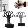 Finger Trainer designed for finger flexibility and strength training. Specifications: Resistance Levels: The product comes with multiple resistance levels, indicated by the labels on the bands: 21LB, 17LB, 13LB, 11LB, 8.8LB, and 6.6LB. These likely represent different resistance strengths for various training needs. Material: Typically made of silicone or similar elastic materials, providing flexibility and durability for repeated use. Design: Features individual loops for each finger and a wrist strap for secure attachment, allowing targeted training for each finger and overall hand strength. Portability: Designed to be compact and lightweight, making it easy to carry and use anywhere. Uses: Finger, Wrist, and Forearm Strengthening: Enhances grip strength and builds muscle in the fingers, wrists, and forearms. Flexibility and Dexterity Improvement: Improves the range of motion and coordination of fingers and hands. Rehabilitation: Useful for recovering hand mobility after injuries or surgeries, and for individuals with conditions like arthritis. Sports Training: Benefits athletes in sports requiring strong grip and finger control, such as rock climbing, basketball, or golf. Musical Instrument Practice: Helps musicians, especially those playing instruments like guitar, piano, or violin, improve finger strength, endurance, and control.