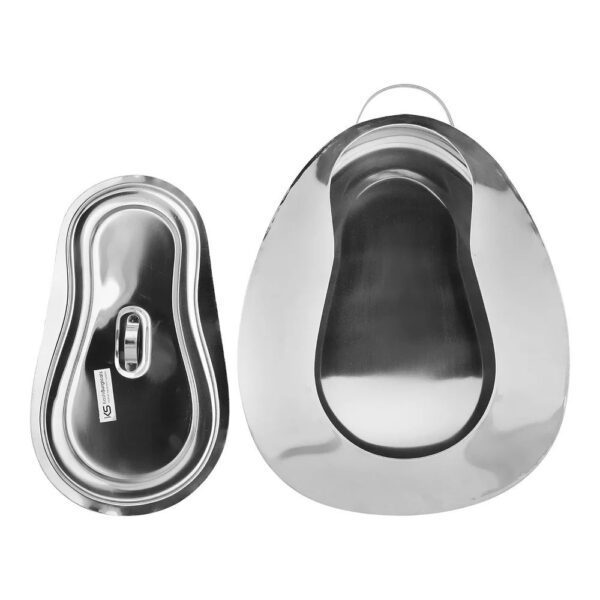 Specifications: Material: Typically made of durable stainless steel, often 304-grade. Design: Features a smooth, contoured shape for patient comfort, a handle for easy handling, and a lid for hygiene and odor control. Capacity: Can hold a significant volume, with some models designed for capacities around 4000ml. Durability: Engineered to be sturdy and withstand a substantial weight. Uses: Patient toileting: Primarily used for the collection of urine and feces for individuals who are bedridden or have limited mobility. Specific patient groups: Ideal for use with bedridden patients, paralyzed patients, pregnant women, elderly individuals, and those recovering from surgery or under long-term care. Hygiene management: The cover helps contain odors and maintain hygiene, while the stainless steel material allows for easy cleaning and sterilization.