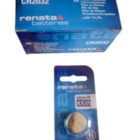 Renata CR2032 Lithium 3V battery. Specifications: Chemistry: Lithium Voltage: 3V Size: CR2032 (coin cell) Capacity: Typically 225 mAh Diameter: 20 mm (0.78") Height: 3.2 mm (0.12") Features: Low self-discharge, high energy density, good temperature behavior, high capacity retention on storage, Swiss quality Uses: Renata CR2032 lithium batteries are versatile and used in a wide range of portable electronic devices and applications, including: Watches and Clocks: Powering various types of timepieces. Computers: Memory backup for motherboards. Automotive: Keyless remotes and car security alarms. Medical Devices: Various medical equipment and sensors. Telecommunications: Devices within telecommunication systems. Consumer Electronics: Calculators, toys, electronic scales, remote controls, 3D glasses, heart rate monitors, and other portable devices. Specialized Equipment: Dog collars, rangefinders, riflescopes, PDAs, and measuring equipment.