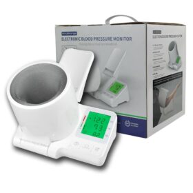 Medical Electronic Blood Pressure Monitor, an arm cylinder type, offers several features and specifications based on the image and available information: Key Features: Arm Cylinder Type: Designed for upper arm blood pressure measurement, indicated by the "Arm cylinder type" label on the product and packaging. Automatic Shutdown: Includes an automatic shutdown feature for power saving. Large Display Screen: Features a large LED screen for clear and precise readings, suitable for use day and night, and beneficial for individuals with poor vision. Voice Broadcast: Equipped with a voice broadcast function, making it particularly suitable for the elderly or those with impaired vision. Memory Storage: Supports memory storage for tracking readings, and some models support up to 2 users. Professional and Reliable: Utilizes advanced measurement technology for highly reliable readings. Arrhythmia Detection & Hypertension Indicator: Some models offer features like arrhythmia detection and a hypertension indicator. Specifications (based on similar models): Accuracy: Pressure accuracy within ±3mmHg (±0.4kPa) and pulse accuracy within ±5%. Measuring Range: Pressure measuring range of 0-300mmHg (0.0kPa-40.0kPa) and pulse rate of 40-200 beats/minute. Cuff Range: Typical cuff range for upper arm models is around 22-34 cm (8.66"-13.38"), suitable for adults and the elderly. Power Source: May be corded electric or battery-powered (e.g., 4*AA Batteries). Display Type: LCD Digital Display. Included Components: Typically includes the blood pressure monitor, power cable, and user manual.