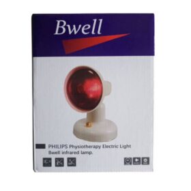 Philips Physiotherapy Electric Light, branded as Bwell infrared lamp, is designed for localized heat therapy, primarily for pain relief in muscles and joints. Specifications: Brand: Philips (Bwell is a specific model/branding). Type: Infrared Heating Lamp/IRR Lamp. Power: Available in various wattages, such as 100W, 150W, 175W, or 650W depending on the specific model (e.g., HP3614/01, PAR38 IR RED 175W, HP3643/01). The image likely shows a model with a Philips 150W infrared heating bulb. Bulb: Uses a standard Philips infrared bulb, often with a specific model like PAR38 IR RED for 175W versions. Features: May include a control knob for intensity adjustment (in some models), ceramic glass plate, and a compact design. Lifespan: Bulbs can have an average lifespan of up to 5,000 hours. Safety: IEC certified and complies with medical device directives like 2007/47/EC and MDD 93/42/EEC. Uses: Pain Relief: Effective for relieving pain in muscles and joints, including lower back pain and pain associated with arthritic conditions (in non-inflammatory phases). Muscle Relaxation: Used for muscle relaxation and as preparation for massage therapy. Improved Blood Circulation: The infrared warmth penetrates deep into the skin, stimulating blood circulation and improving metabolism. Therapeutic Applications: Localized heat therapy for occasional or chronic muscle soreness, stiff muscles, and stiff joints. Other Potential Benefits: Promoting wound healing and tissue repair, improving hair growth, controlling psoriasis, and enhancing skin appearance.
