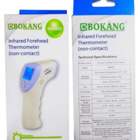 Bokang BK8005 Infrared Forehead Thermometer is a non-contact device designed for measuring body temperature, and it can also be used to measure the surface temperature of objects or rooms. Specifications: Product Name: Infrared Forehead Thermometer. Model: BK8005. Working Conditions: Environment temperature 16℃-35℃, Relative humidity ≤ 85%. Power: DC3V (AA*2). Size: 95mm×42mm×139mm (L x W x H). Size Weight: 85g (without batteries). Resolution: 0.1℃ (or 0.1℉). Measuring Range: 35.0℃-42.0℃ (95.0℉-107.6℉). Measuring Precision: 35.0℃-42.0℃ ±0.2℃. Measuring Distance: 3-5cm. Memorization: 32 sets. Storage Environment: Temperature: -20-50℃, humidity: no more than 90% RH, no condensation and no corrosive gas, well-ventilated and clean room. Equipment Classification: Internal power supply, general equipment, continuous operation. Cannot be used under flammable anesthetic gas mixed with air or anesthetic gas mixed with oxygen or nitrous oxide. Accessories List: Instruction manual, warranty card, quality certificate, 2 pieces of AA batteries. Uses: Non-contact temperature measurement: Provides a safer and more hygienic way to measure temperature, reducing the risk of cross-infection. Human body temperature measurement: Specifically designed for measuring forehead temperature. Object/Room temperature measurement: Can also be used to measure the surface temperature of objects like milk bottles or the ambient room temperature. Wide Application: Suitable for households, hotels, libraries, large enterprises and institutions, schools, customs, and airports. Convenient for all ages: Simple operation makes it easy for kids or the elderly to use.