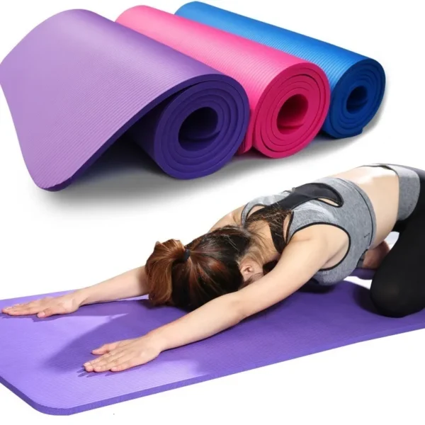 Material: Made of high-density foam material, safe, tasteless, comfortable, healthy and environmentally friendly, soft, elastic, skin-friendly, and very durable. Features: Wavy surface design, non-slip, waterproof, moisture-proof, stretchable, sound insulation, impact resistance, excellent anti-skid ability, wear resistance and tear resistance. Uses: Exercise, yoga, Pilates, stretching, physical exercise, gymnastics. It is also effective for floor protection and noise reduction. A practical yoga mat will be a good gift. Dimensions: 68 Inches long x 24 inches wide and 14 inch thick, ensuring comfort, cushioning the spine, hips, knees and elbows on a hard floor while maintaining balance. Package Contains: 1 x Daily home training yoga mat. Easy to keep clean and fresh, convenient for your next exercise, wipe clean after washing, and hang to dry. All-Purpose High Density Foam Exercise Yoga Mat Anti-Tear with Carrying Strap Uses of Yoga Mats: Yoga and Exercise: Primarily used to provide a stable, non-slip, and cushioned surface for practicing yoga poses (asanas), Pilates, or other floor exercises. Joint Protection: The thickness of the mat helps protect joints during exercises and poses, especially on hard surfaces. Stability and Grip: Designed to prevent hands and feet from slipping during practice, enhancing stability and safety. Hygiene: Provides a personal and clean space for exercise, especially in shared environments like studios or gyms. Meditation: Can also be used to create a comfortable space for meditation practices.