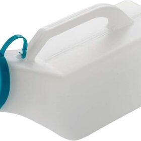 Shop 1000ml Male Urinal Bottle with secure green lid, reusable design, and easy-grip handle. Made from medical-grade plastic with measuring scale for convenience—ideal for home, travel, or hospital use."