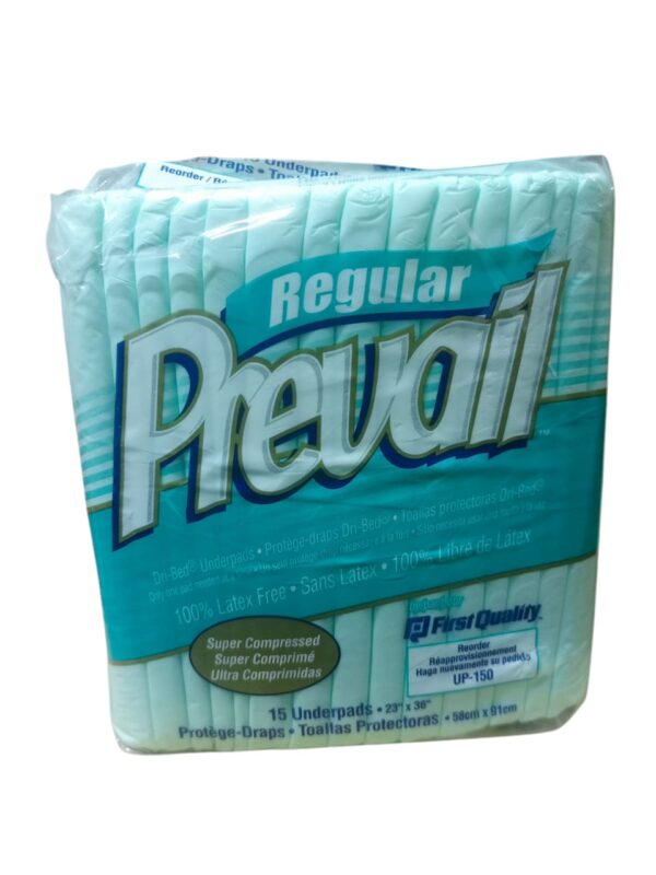 Prevail Regular Underpads provide dependable absorbent protection for beds, chairs, and surfaces, helping manage incontinence and keep skin dry, clean, and comfortable.