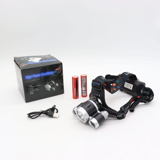 Rechargeable LED Headlamp – High Lumen, Waterproof, Adjustable Brightness Head Light for Camping, Running, Hiking, Work & Outdoor Use