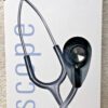 ADC Adscope Clinician Stethoscope. The specifications and features of this stethoscope include: Chestpiece: It features a combination dual-head chestpiece, typically made of surgical stainless steel. Some models, such as the Adscope 608, are convertible, allowing for both adult and pediatric diaphragm configurations. Acoustics: The stethoscope uses Adjustable Frequency Design (AFD) technology, which allows the user to hear low-frequency (bell-type) sounds with light pressure and high-frequency (diaphragm-type) sounds with firm pressure on the chestpiece. Comfort and Durability: The headset is designed for comfort and durability, with a reinforcing yoke and soft silicone eartips for a proper acoustic seal. The chestpiece has non-chill rims for patient comfort. Warranty: The stethoscope comes with a lifetime warranty that covers parts and free consumables like diaphragms and eartips upon registration.