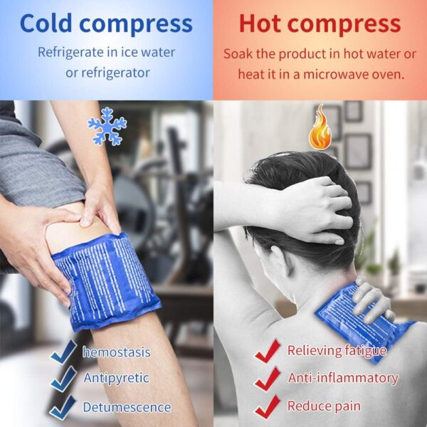 Get instant relief from pain and swelling with this Reusable Hot and Cold Ice Pack. The flexible gel bag with adjustable strap fits your shoulder, knee, or ankle perfectly. Ideal for injuries, muscle soreness, and post-surgery recovery. Reusable, leak-proof, and easy to use.