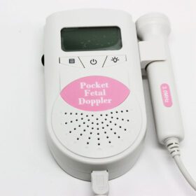 Specifications Frequency: The probe operates at a frequency of 3.0 MHz [vid2]. Display: It features a backlit LCD screen that can display the fetal heart rate [vid2]. Audio: The device has a built-in speaker and an audio output jack, allowing the sound to be recorded or listened to with earphones [vid2]. Modes: It offers different modes for displaying the heart rate, such as real-time, 10-second average, and manual mode [vid2]. Uses A pocket fetal doppler is a homecare device used by expectant parents to monitor the fetal heartbeat. It works by using ultrasound technology to detect the baby's heartbeat and amplify the sound [vid2]. It is suggested to use the device with gel or water on the probe to ensure good contact with the skin