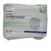 McKesson Ultra Underwear, which is a type of absorbent underwear designed for incontinence management. Specifications: Absorbency: Features advanced dual-core performance and a premium acquisition layer to rapidly absorb fluids and lock wetness away. Comfort: Made with a soft, cloth-like, breathable material and a comfort-stretch waist for a discreet and comfortable fit. Leak Protection: Includes inner leg cuffs to help prevent leaks. Odor Control: Provides premium odor control to prevent odors from forming. Design: Designed to pull on and off like regular underwear, with tear-away sides for easy removal. Uses: Incontinence Management: Primarily used for managing urinary incontinence. Postpartum Recovery: Can be used by new mothers experiencing bladder leaks during recovery. Active Lifestyle: Suitable for active individuals who prefer a pull-on style that offers mobility and discretion.