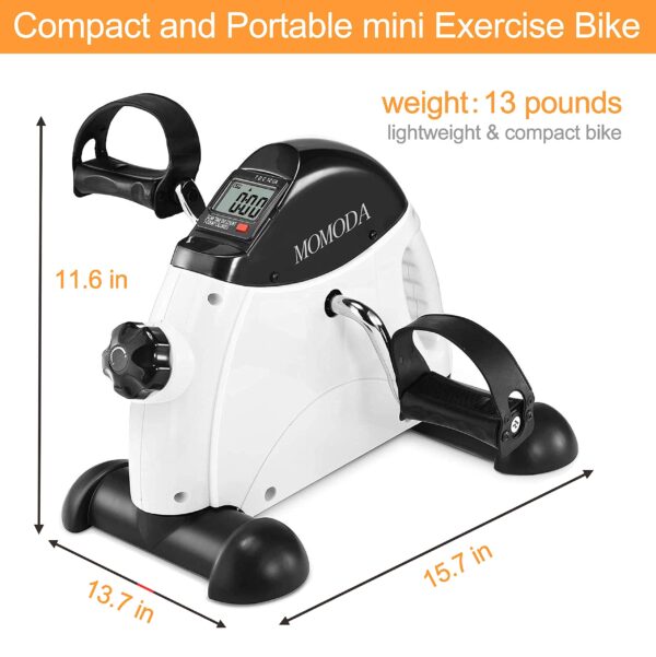 Mini Exercise Bike Portable Pedal Exerciser Resistance Cycle Indoor Gym Fitness