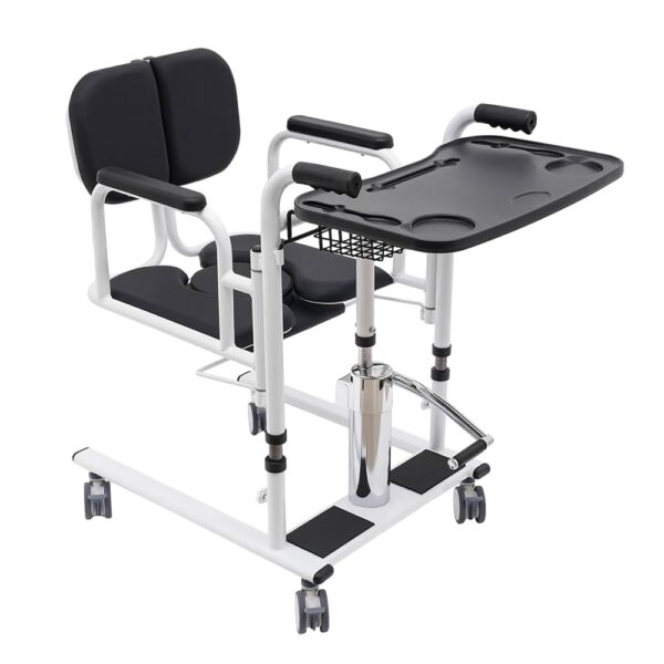 Patient Lift Transfer Chair, Sit to Stand Lift 4 in 1 Portable Transfer Chair with Wheels, Standing Transfer Chair for Home Adults Disabled Easy to Use - Weight Capacity 290 Lb
