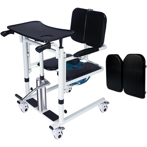 Patient Lift Transfer Chair, Sit to Stand Lift 4 in 1 Portable Transfer Chair with Wheels, Standing Transfer Chair for Home Adults Disabled Easy to Use - Weight Capacity 290 Lb