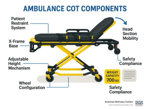 Stryker Performance-PRO XT Manual Ambulance Cot | Durable, Ergonomic & Adjustable Patient Transport Stretcher