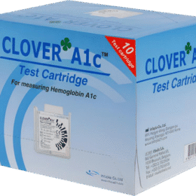 Clover A1c Self Test Cartridge delivers fast and precise HbA1c results in just 5 minutes. Suitable for capillary and venous blood samples, using a reliable boronate affinity method. Ideal for diabetes monitoring, screening, and point-of-care testing. Packaged with 10 individually sealed cartridges.