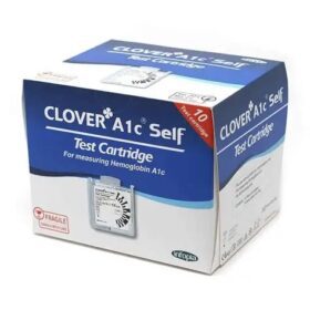 Get fast and accurate HbA1c results with the Clover A1c Self Test Cartridge. Designed for capillary or venous blood samples, this cartridge delivers results in 5 minutes using a reliable boronate affinity method. Ideal for diabetes screening and monitoring, with a test range of 4.0%–14.0% NGSP and convenient 10-test packaging.