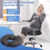 ergonomic donut seat cushion features high-density, quick-rebound memory foam and a breathable mesh cover to relieve pressure on the coccyx, lower back, and hemorrhoids. Measuring 18.3" × 14.3" × 3.5", it includes a non-slip bottom and a machine-washable cover, making it ideal for home, office, pregnancy discomfort, post-surgery recovery, and travel comfort.