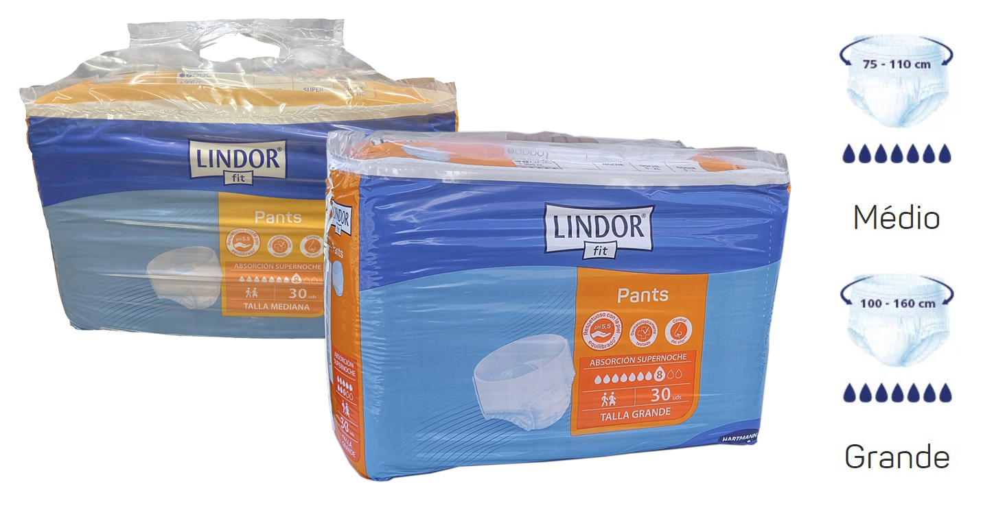 lindor adult diaper pant large Lindor Fit Pants Night Large offer high-absorption, comfortable adult incontinence underwear designed for overnight protection. With 5.5 absorption level, odor control, breathable materials, and hypoallergenic design, these disposable pants ensure dryness, comfort, and skin protection all night.