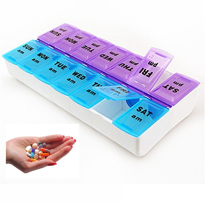 pill organizer Stay on top of your medication schedule with this 7-compartment round pill organizer. Designed for weekly use, it safely stores pills, vitamins, and supplements in a compact, dustproof case. Easy to carry and ideal for the elderly, travelers, or anyone managing multiple medications.