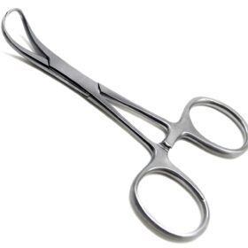 Backhaus Towel Clamp 5.5 inch made from premium stainless steel. Ideal for securing surgical drapes and towels during procedures. Reusable, autoclavable, corrosion-resistant clamp for operating rooms and clinical settings.