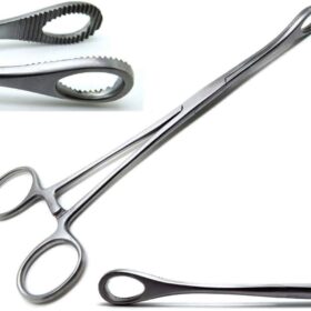 Foerster sponge forceps 10-inch surgical sponge clamp for secure handling of gauze and sponges. Ideal for general, gynecological, and abdominal procedures.