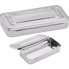 Medical-grade surgical stainless steel sterilization box designed for safe holding, autoclave sterilization, transport, and organized storage of surgical instruments in hospitals and clinics.