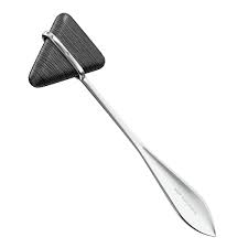 Professional 19cm Taylor Reflex Hammer designed for accurate neurological examinations. Features a weighted triangular rubber head, balanced metal handle, and pointed tip for tendon reflex testing, cutaneous reflex assessment, and general physical examination. Lightweight, durable, and ideal for medical professionals.