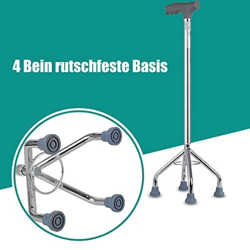 Quad Cane Walking Stick – Four-Legged Stability Cane for Balance, Recovery & Daily Mobility Improve balance and walking confidence with this quad cane walking stick. Four-legged base provides superior stability, weight support, and safety for seniors and individuals recovering from injury or managing mobility conditions.