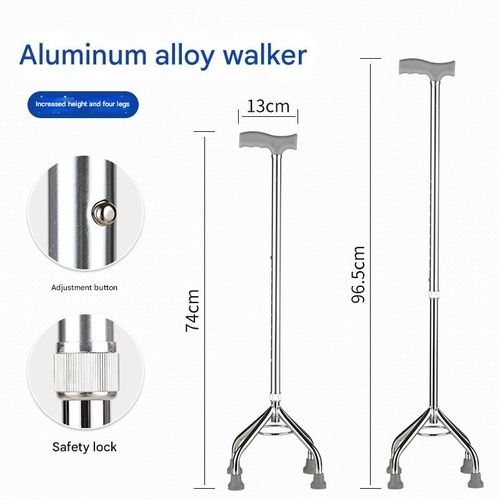 Quad Cane Walking Stick – Four-Legged Stability Cane for Balance, Recovery & Daily Mobility Improve balance and walking confidence with this quad cane walking stick. Four-legged base provides superior stability, weight support, and safety for seniors and individuals recovering from injury or managing mobility conditions.