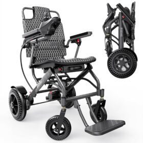 Verpal Foldable Electric Wheelchair โ Lightweight Indoor & Outdoor Power Wheelchair for Adults and Seniors