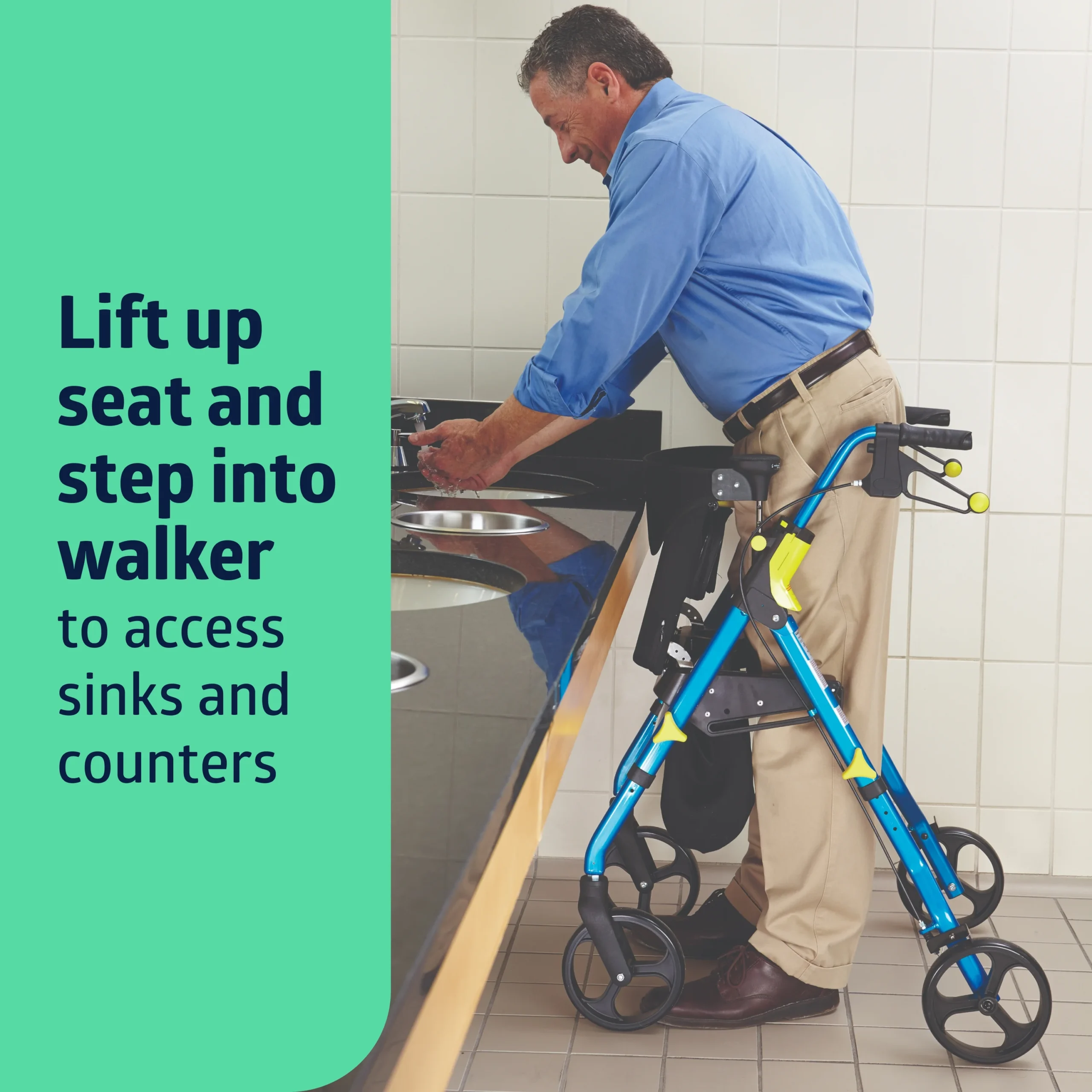 Medline Empower Rollator Walker with Seat – Extra-Wide Memory Foam Seat & Storage Tote Medline Empower Rollator Walker with Seat – Extra-Wide Memory Foam Seat & Storage Tote