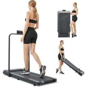 Foldable 2-in-1 Walking Pad Treadmill for Home & Office Use