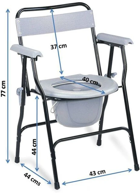 Folding-Bedside-Commode-Seat-Chair-Bathroom-Toilet-Portable-Safety-Potty-Chair1 folding commode chair. It is a portable toilet aid designed to assist individuals with mobility issues.