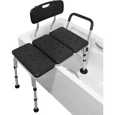 PEPE Mobility transfer bench with adjustable height, non-slip feet, and sturdy backrest ensures safe, comfortable bathtub transfers for users with limited mobility.
