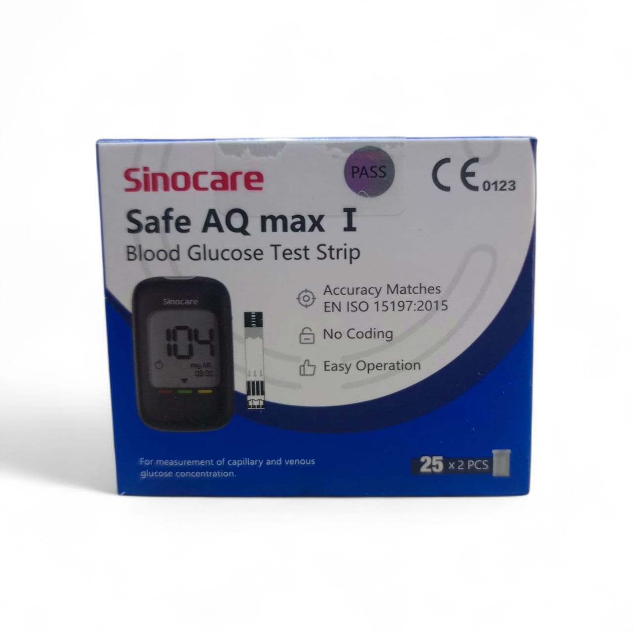 Sinocare lancet Sinocare Safe AQ Max I Blood Glucose Monitoring System – No Coding Glucometer with Test Strips & 28G Lancets