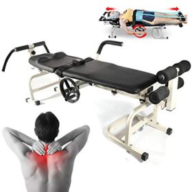 Portable Spinal Traction Bench for Cervical & Lumbar Decompression – Adjustable Back Stretching Therapy Device