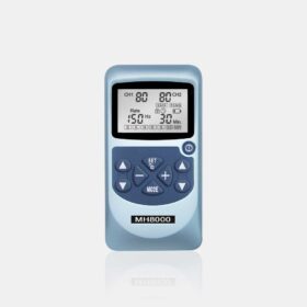 MH8000 Dual Channel TENS/EMS Stimulator for pain relief and muscle therapy. Ideal for chronic pain, muscle recovery, rehabilitation, and fitness conditioning.