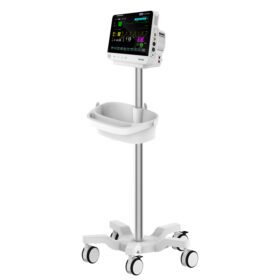 Advanced compact patient monitor with 12.1″ touchscreen, dual-battery transport up to 8 hours, wireless connectivity, and 96-hour data storage. Ideal for neonatal, pediatric, adult, and perioperative care.