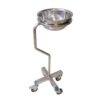 Adjustable Stainless Steel Hospital Bowl Stand with Wheels – Medical Basin Holder for Clinics & Operating Rooms
