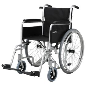 Lightweight Adjustable Aluminium Wheelchair – Foldable Manual Wheelchair for Hospitals & Home Use