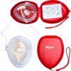 Portable CPR Pocket Mask with One-Way Valve – Emergency Rescue Breathing Face Shield in Compact Case