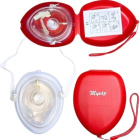 Portable CPR Pocket Mask with One-Way Valve – Emergency Rescue Breathing Face Shield in Compact Case