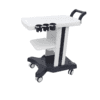 Mobile Ultrasound Trolley Cart – Durable ABS Medical Equipment Cart with Wheels & Probe Holders
