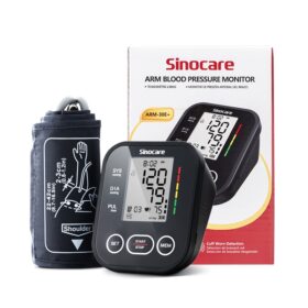 Sinocare ARM-30E+ Automatic Blood Pressure Monitor – Upper Arm Digital BP Machine with Dual User Memory & Large LCD