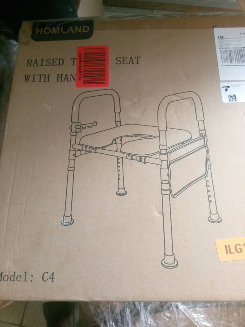 raised toilet seat - regino.com.ng Homland Raised Toilet Seat with Handles | Adjustable Toilet Safety Frame & Bedside Commode | Model C4
