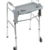 Premium Folding Walker with Tray, Cup Holders & Wheels | Lightweight Walking Aid